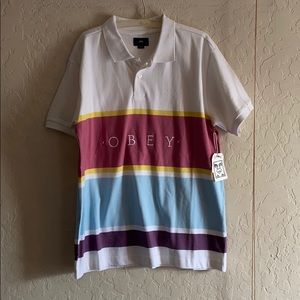 Obey Medium Polo Shirt NWT